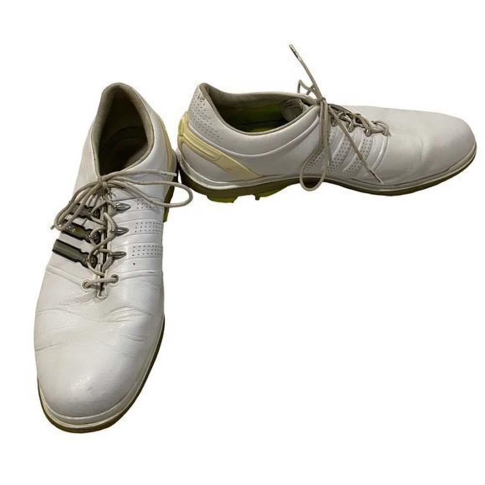 Adidas Pure 360 Golf Shoes White/Silver/Slime Men's‎ Size 10
